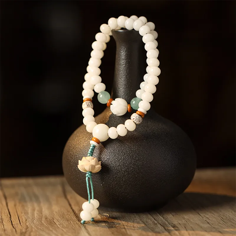 JIUHUASHAN White Jade Bodhi Bracelets Unisex-2