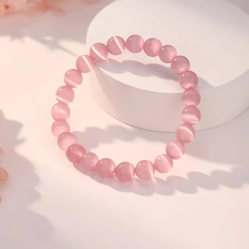 JIUHUASHAN Glass Cat Eye Bracelets Women's-10