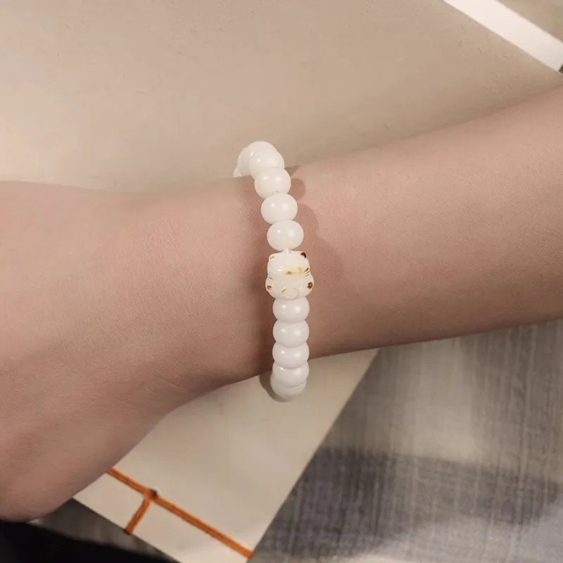 JIUHUASHAN White Jade Bodhi Bracelets Unisex-2