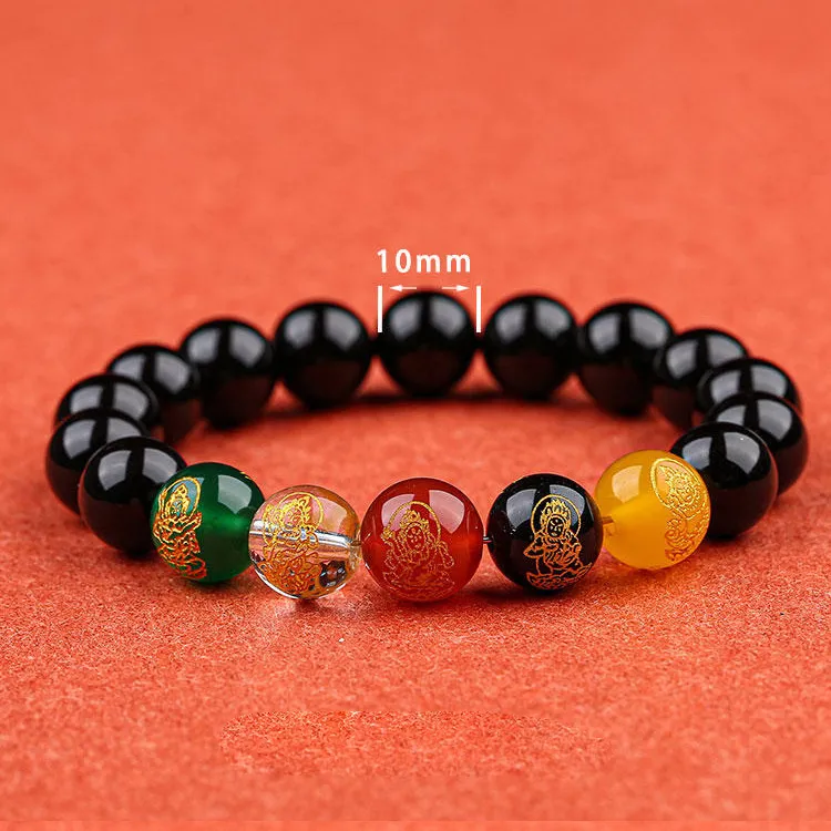 JIUHUASHAN Obsidian Bracelets Unisex-8