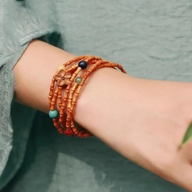 JIUHUASHAN Olive Pit Bracelets Unisex-9