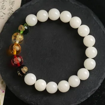 JIUHUASHAN White Jade Bodhi Bracelets Unisex