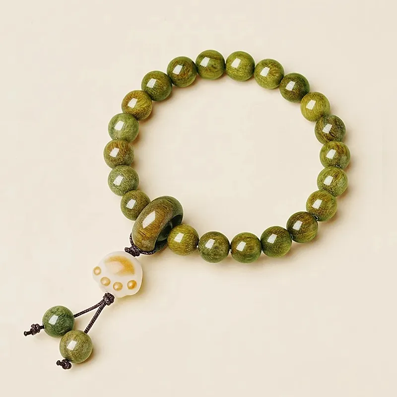 JIUHUASHAN Green Sandalwood Bracelets Unisex-3