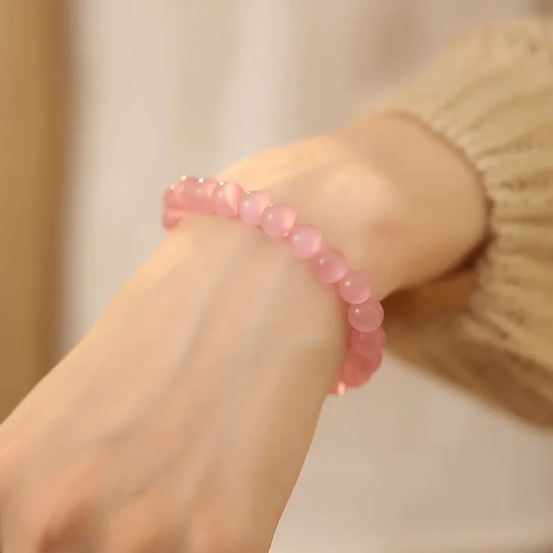 JIUHUASHAN Glass Cat Eye Bracelets Women's-8