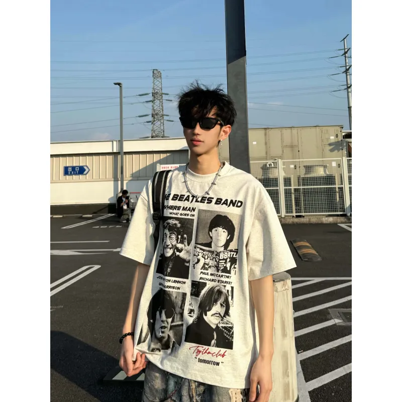TESTUNG T Shirts Unisex White Heather Gray-2