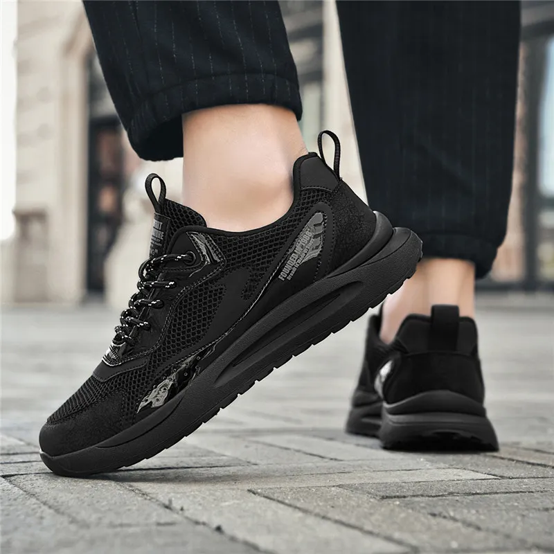 AOKANG Casual Shoes Men Low Top Gray, Gray Cut Out, Black, Black Gray-29