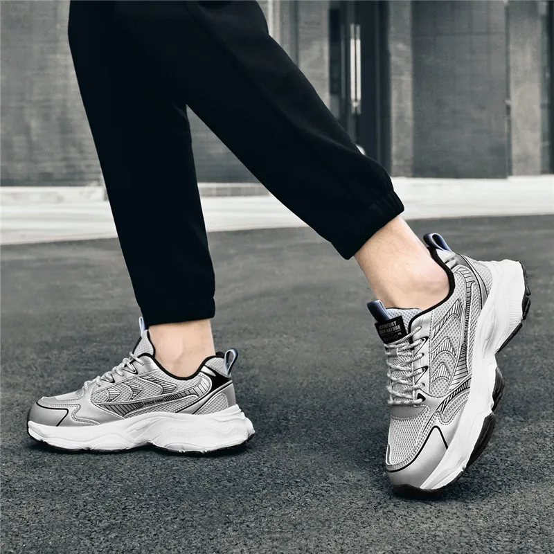 AOKANG Height Increasing Wear-Resistant Breathable Slip-Resistant Low-Top Chunky Sneakers Men's-19