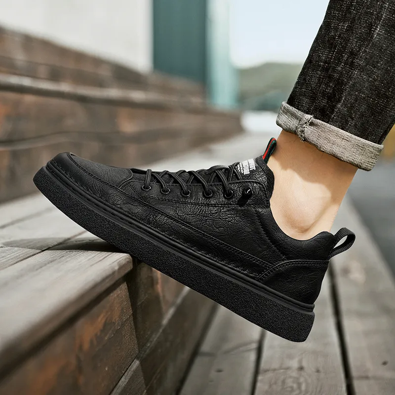 AOKANG Low Top Skateboard Shoes Men's Black-6