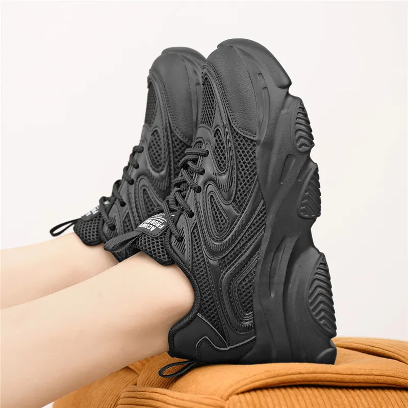 AOKANG Summer Platform Sneakers Cushioned Wear-Resistant Breathable Slip-Resistant Low-Top Casual Shoes Women's-21