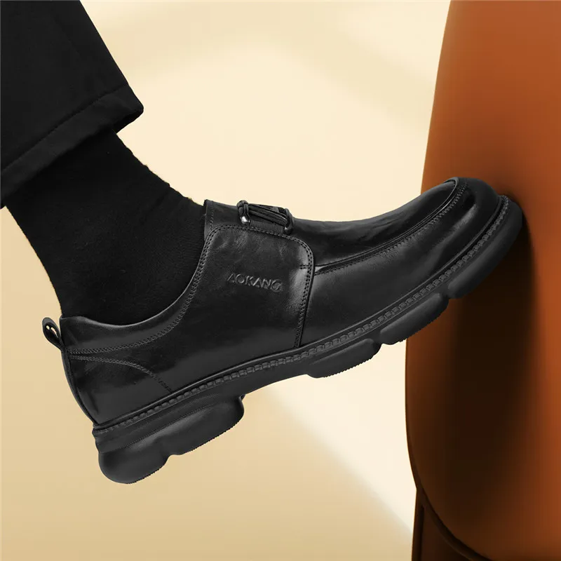AOKANG Casual Single Shoes Men Black Box-7