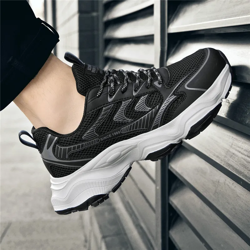 AOKANG Height Increasing Wear-Resistant Breathable Slip-Resistant Low-Top Chunky Sneakers Men's-32