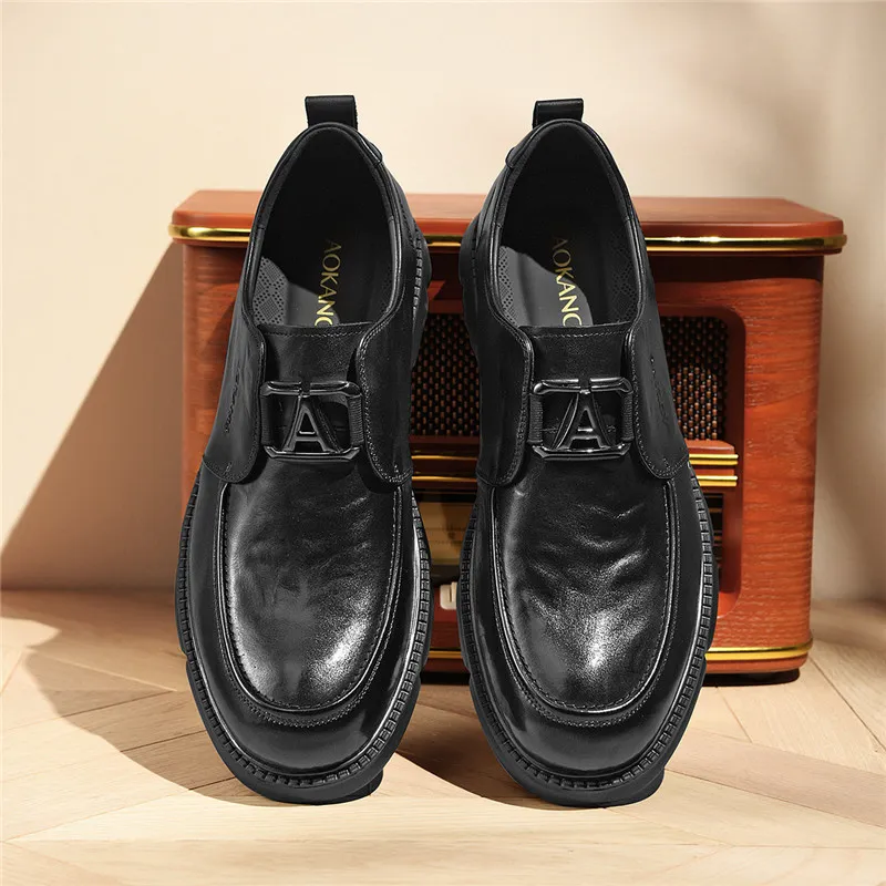 AOKANG Casual Single Shoes Men Black Box-10