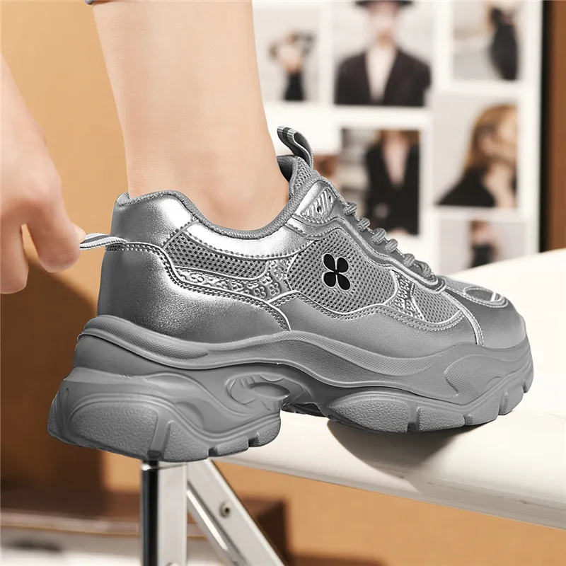 AOKANG Wear-Resistant Slip-Resistant Low-Top Chunky Sneakers Women's-6