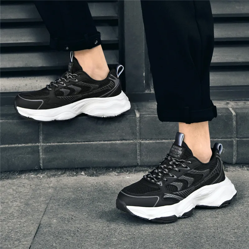 AOKANG Height Increasing Wear-Resistant Breathable Slip-Resistant Low-Top Chunky Sneakers Men's-28