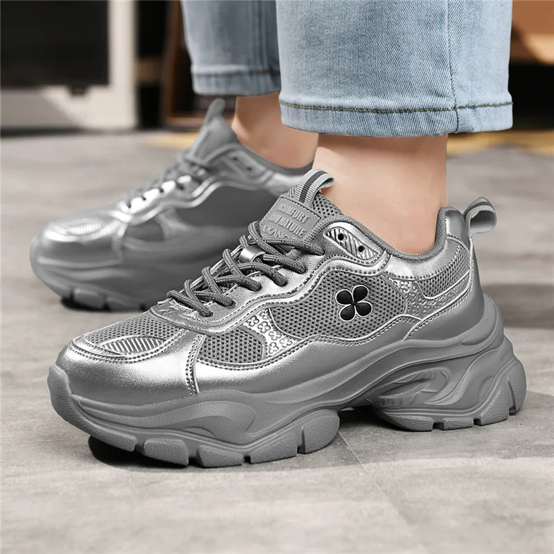 AOKANG Wear-Resistant Slip-Resistant Low-Top Chunky Sneakers Women's-8