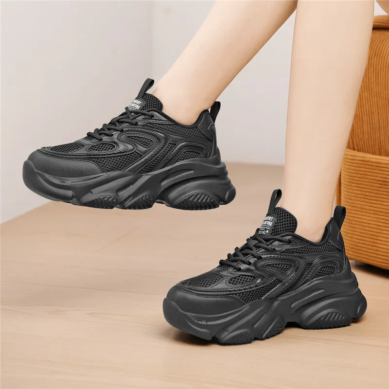 AOKANG Summer Platform Sneakers Cushioned Wear-Resistant Breathable Slip-Resistant Low-Top Casual Shoes Women's-19