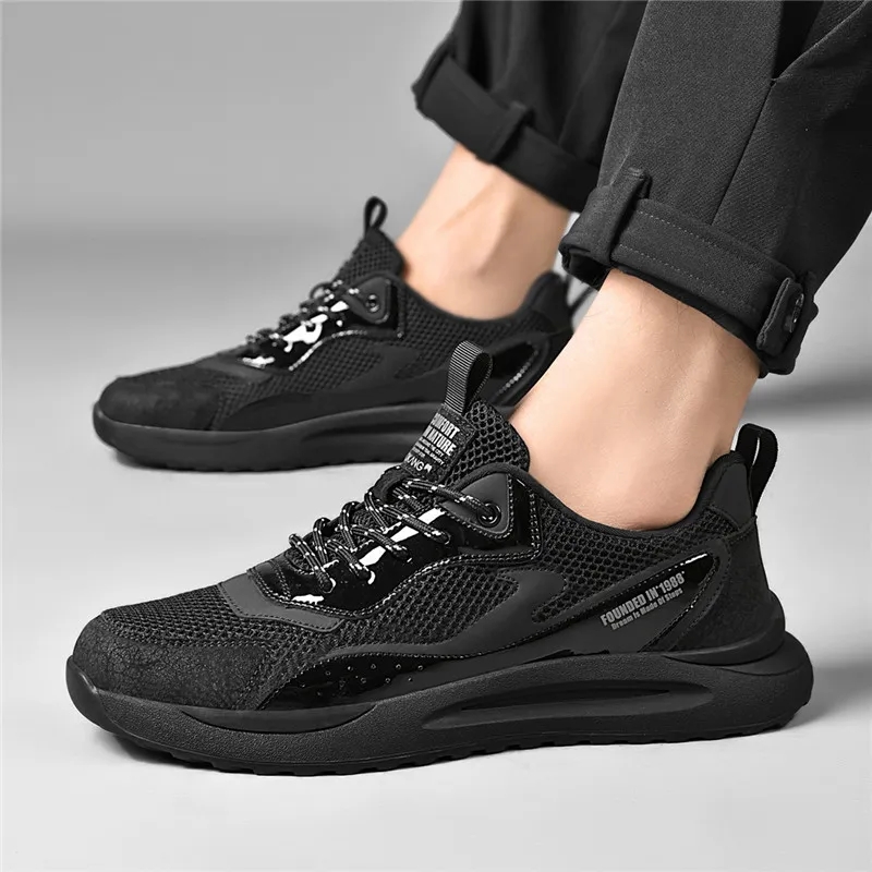 AOKANG Casual Shoes Men Low Top Gray, Gray Cut Out, Black, Black Gray-33