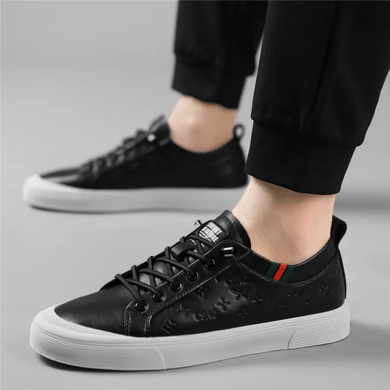 AOKANG Business White Shoes Wear-Resistant Low-Top Casual Shoes Men's White-31