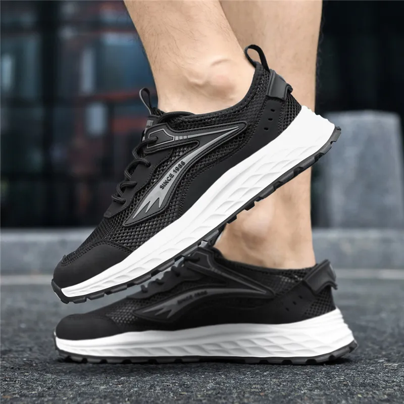 AOKANG Running Shoes Men Low Top Gray, Black-9