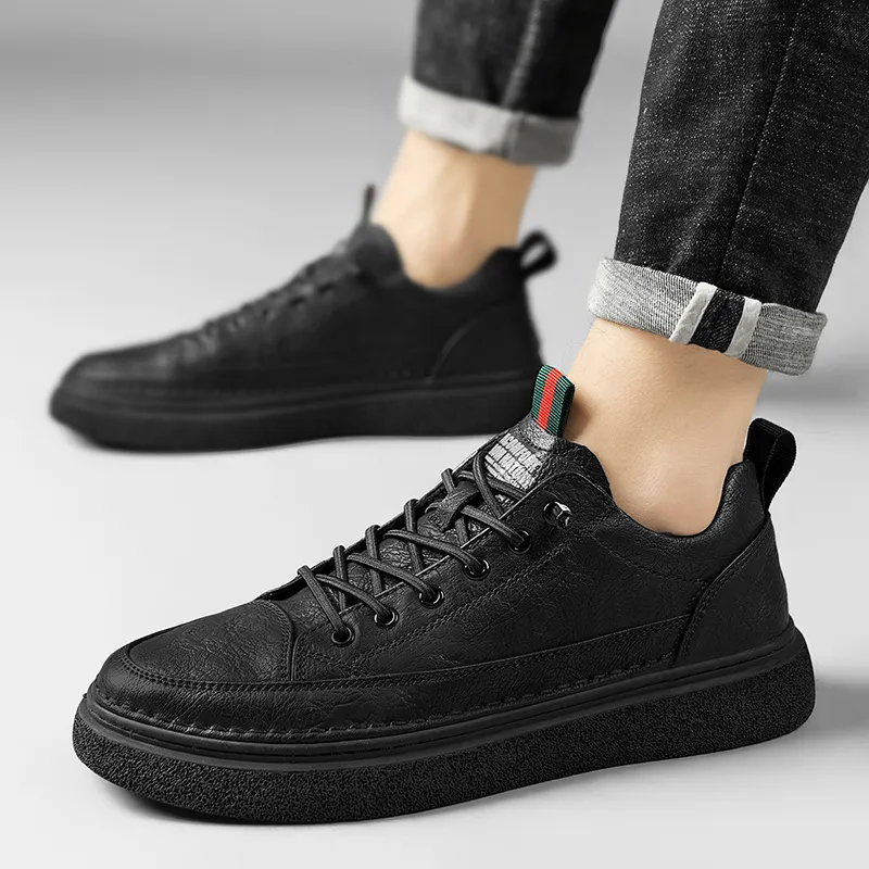 AOKANG Low Top Skateboard Shoes Men's Black-8