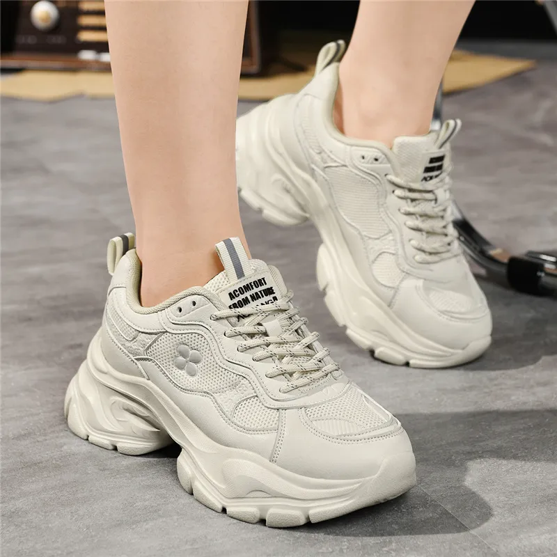 AOKANG Wear-Resistant Slip-Resistant Low-Top Chunky Sneakers Women's-23