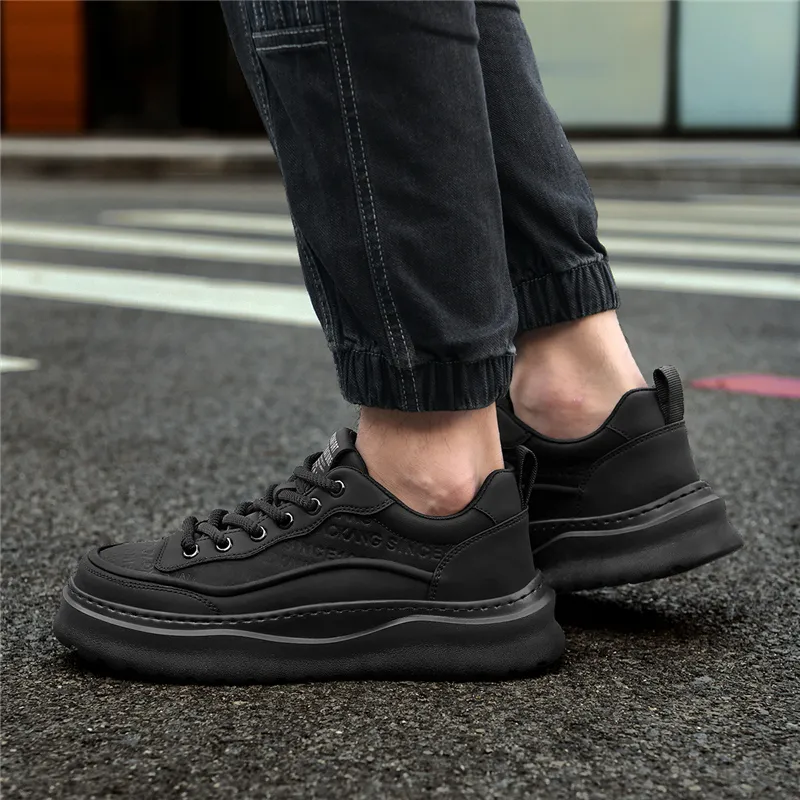 AOKANG Abrasion Resistant Lightweight Height Increasing Low Top Skateboard Shoes Men Exclusive Box-22