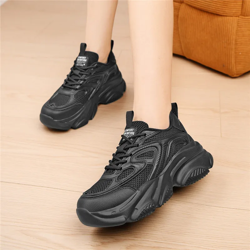 AOKANG Summer Platform Sneakers Cushioned Wear-Resistant Breathable Slip-Resistant Low-Top Casual Shoes Women's-18