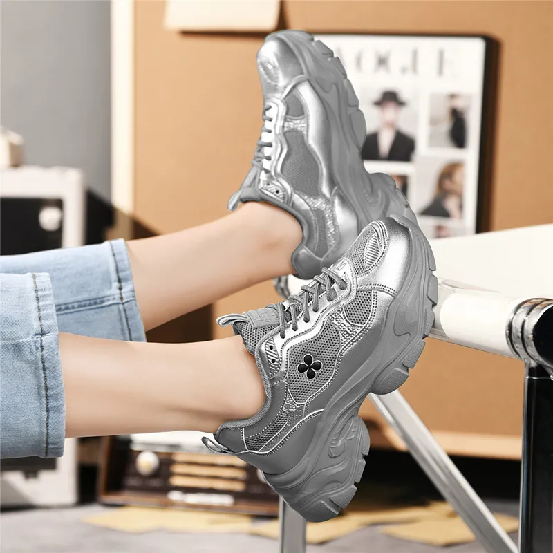 AOKANG Wear-Resistant Slip-Resistant Low-Top Chunky Sneakers Women's-10