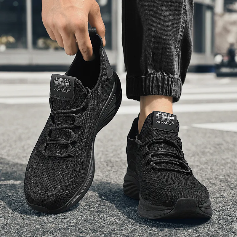 AOKANG Cushioned Wear-Resistant Breathable Slip-Resistant Low-Top Casual Running Shoes Men's-24