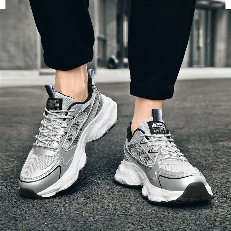 AOKANG Height Increasing Wear-Resistant Breathable Slip-Resistant Low-Top Chunky Sneakers Men's-18