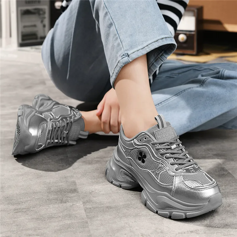 AOKANG Wear-Resistant Slip-Resistant Low-Top Chunky Sneakers Women's-9