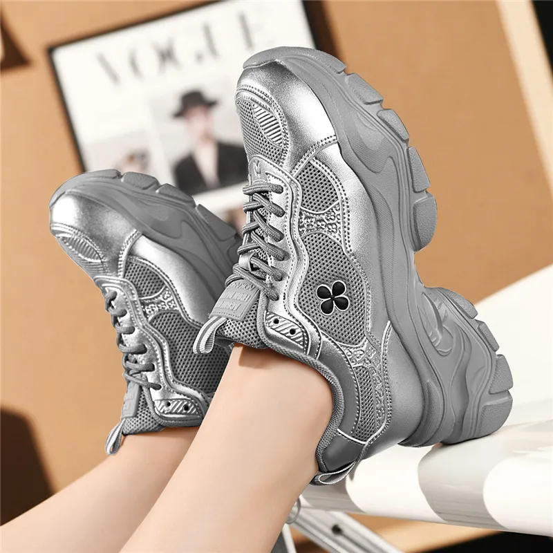 AOKANG Wear-Resistant Slip-Resistant Low-Top Chunky Sneakers Women's-11