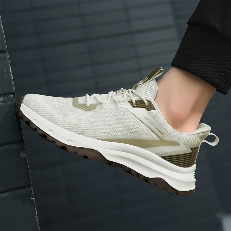 AOKANG Running Shoes Men Low Top Beige/Black-10