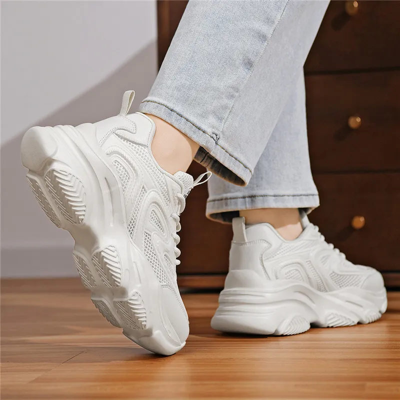 AOKANG Summer Platform Sneakers Cushioned Wear-Resistant Breathable Slip-Resistant Low-Top Casual Shoes Women's-11