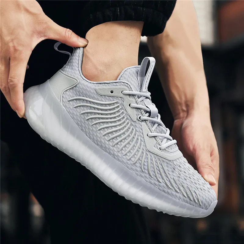 AOKANG Cushioned Wear-Resistant Lightweight Breathable Low-Top Casual Running Shoes Men's Gray-11