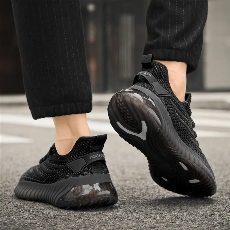 AOKANG Running Shoes Men Low Top Black-11