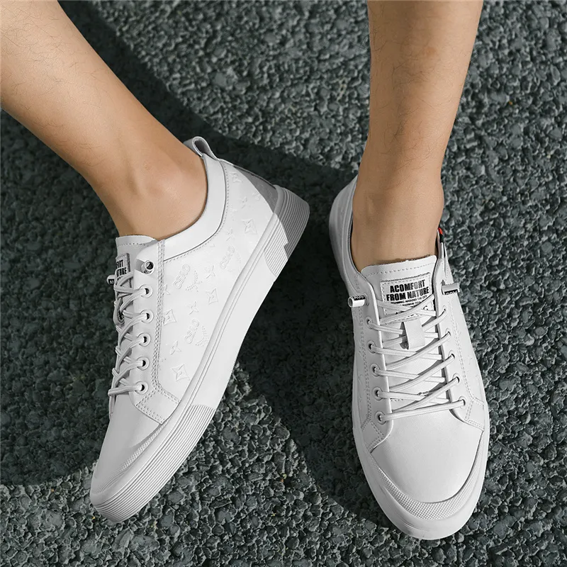AOKANG Business White Shoes Wear-Resistant Low-Top Casual Shoes Men's White-6