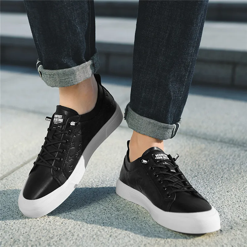 AOKANG Business White Shoes Wear-Resistant Low-Top Casual Shoes Men's White-29