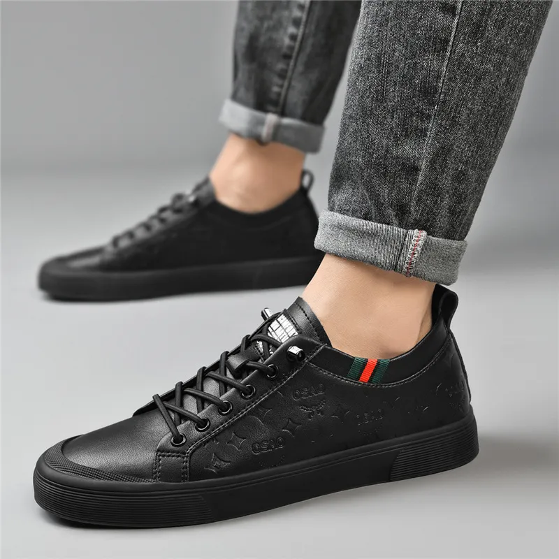 AOKANG Business White Shoes Wear-Resistant Low-Top Casual Shoes Men's White-18