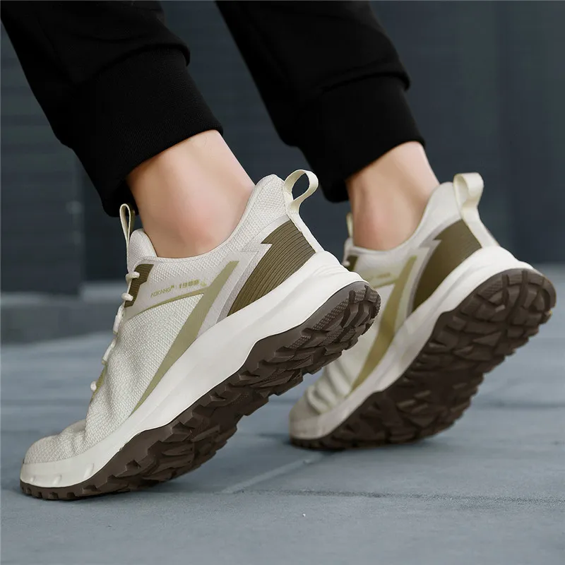 AOKANG Running Shoes Men Low Top Beige/Black-9
