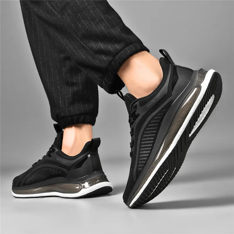 AOKANG Running Shoes Men Low Top Black, All Black-10