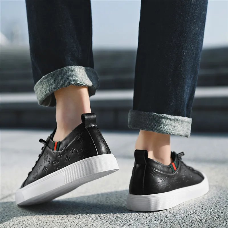 AOKANG Business White Shoes Wear-Resistant Low-Top Casual Shoes Men's White-28