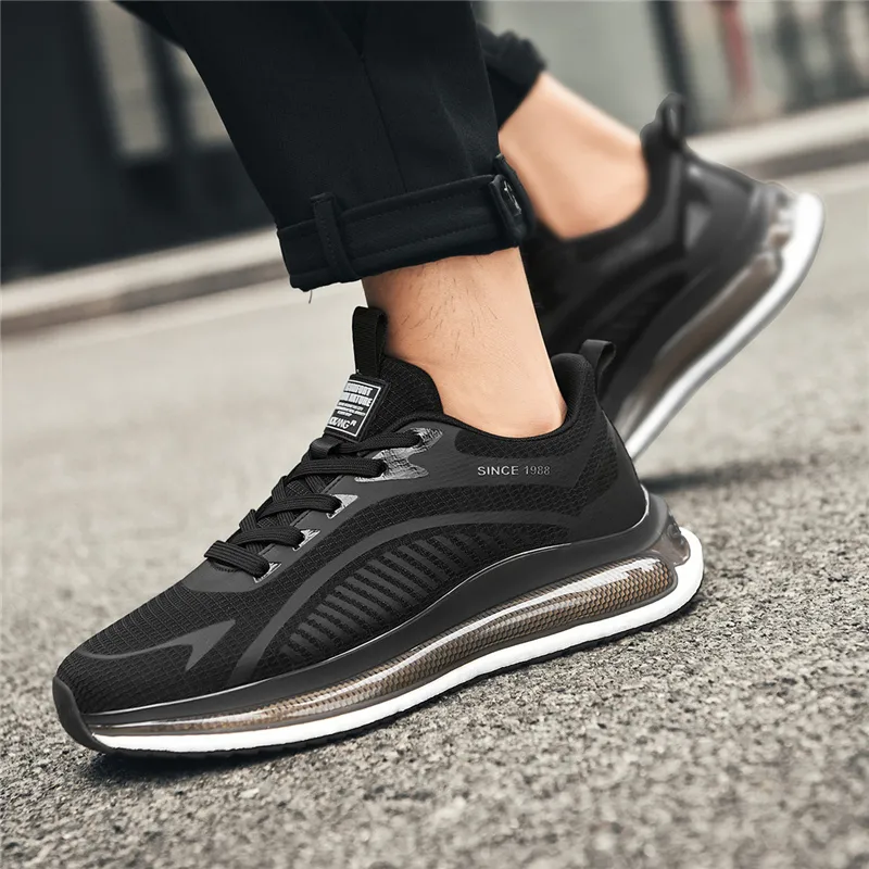 AOKANG Running Shoes Men Low Top Black, All Black-9