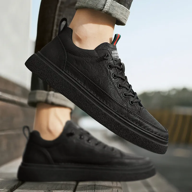 AOKANG Low Top Skateboard Shoes Men's Black-7