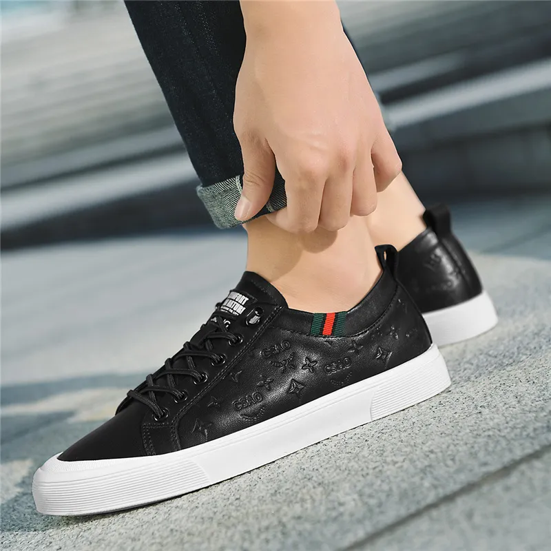 AOKANG Business White Shoes Wear-Resistant Low-Top Casual Shoes Men's White-30