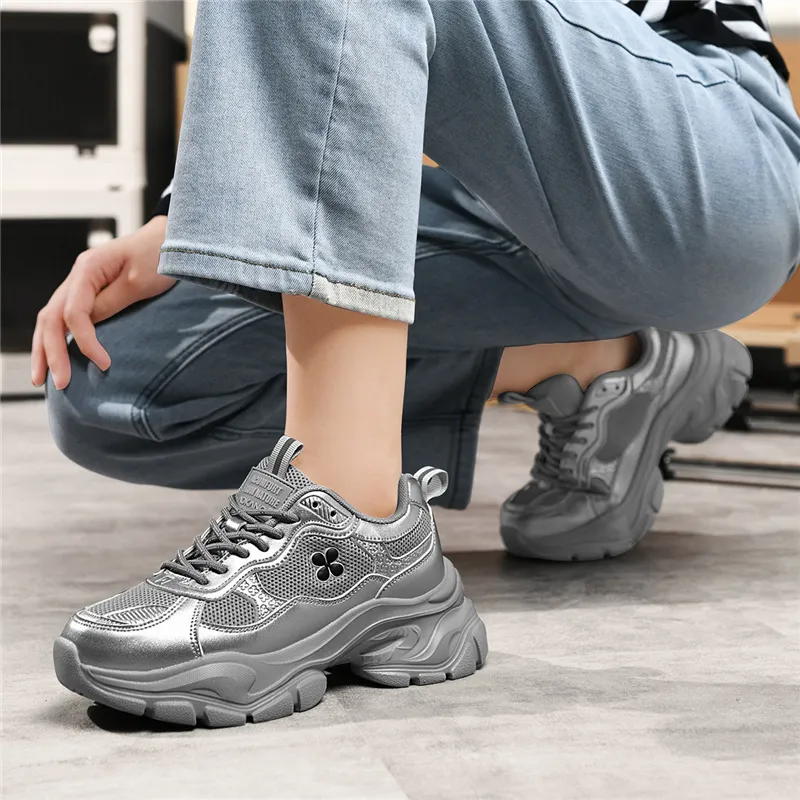 AOKANG Wear-Resistant Slip-Resistant Low-Top Chunky Sneakers Women's-7