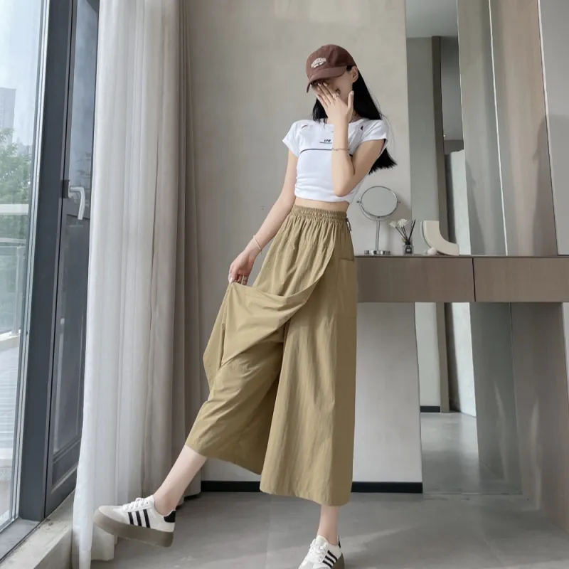 AHDO Casual Long Skirts Women's Khaki-6