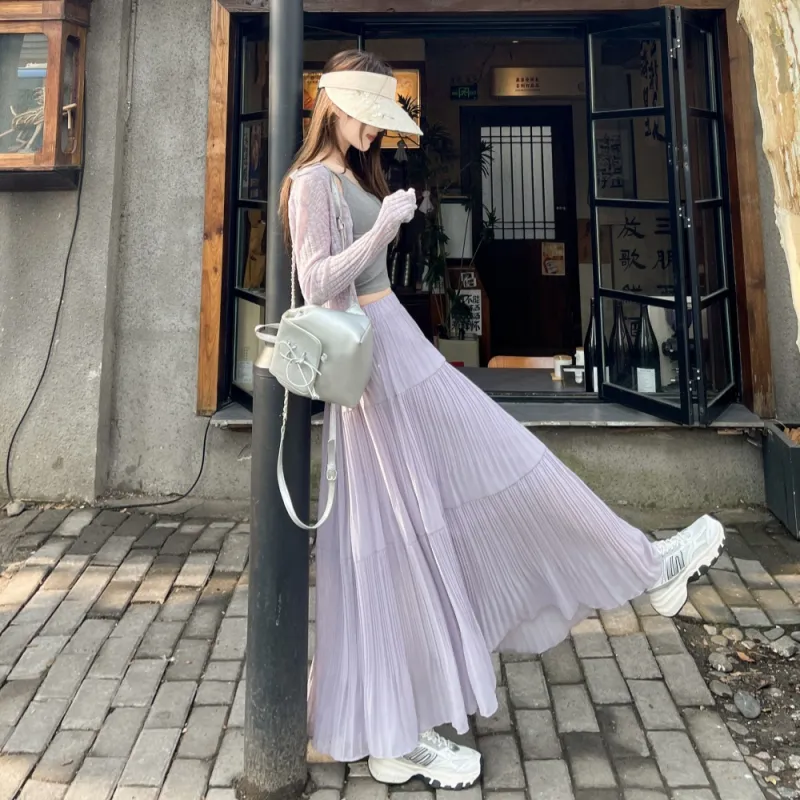 AHDO Casual Long Skirts Women's-4