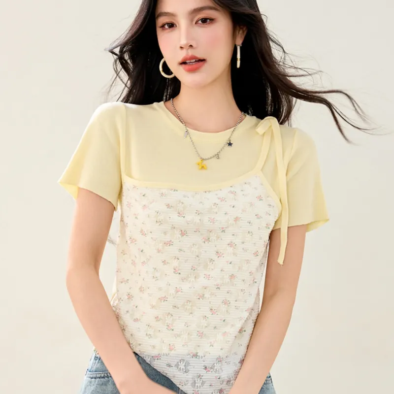 AHDO T Shirts Women's Yellow-2
