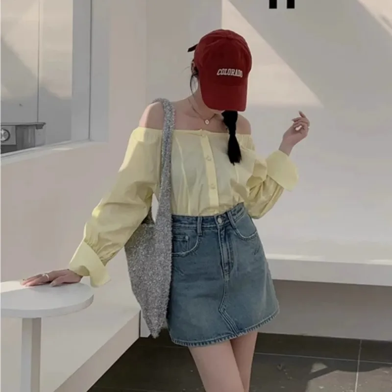 AHDO Denim Short Skirts Women's-4